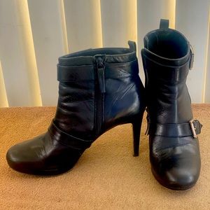 Nine West Black Leather Booties